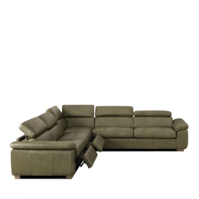 Dormitina 4-Piece Power Reclining Leather Sleeper Sectional
