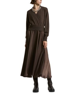 Mixed Material Dress