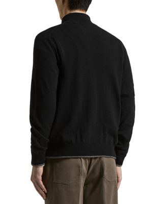 Wool and Cashmere Zip Front Sweater