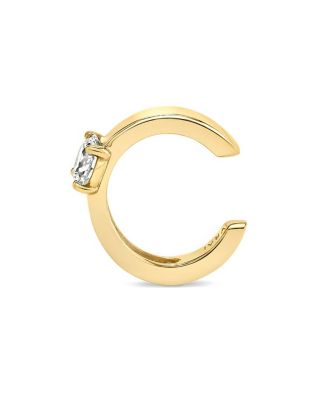  Round Brilliant Ear Cuff in 14K Yellow Gold, 0.25ctw Brilliant Round Lab Grown Diamond