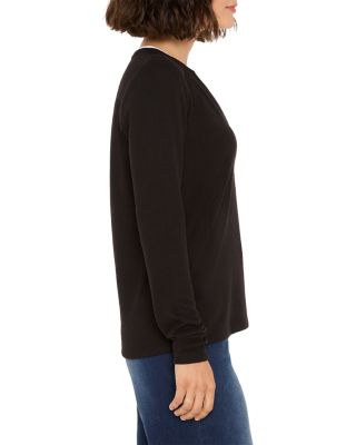 Layered Look Split Neck Top