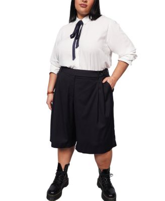  The Empower Long Sleeve Bow Button Up