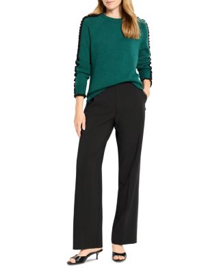 Ruffled Down Sweater