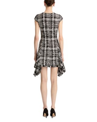 Boucle Tweed Ruffle Dress