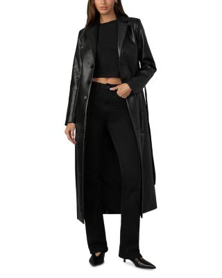 Faux Leather Coat