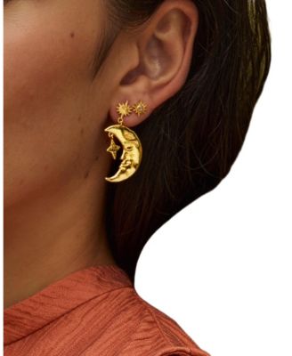  Moonstone Star Stud Earrings