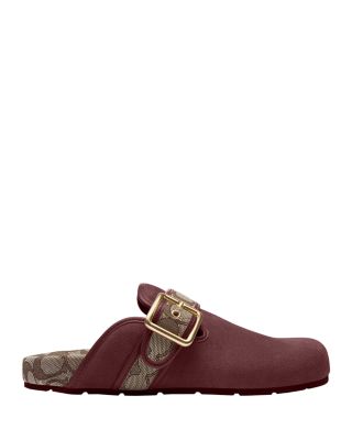 Women's OC Suede Buckled Clogs