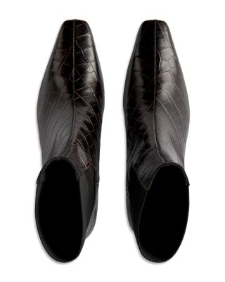 Women's Croco Mid Heel Boots