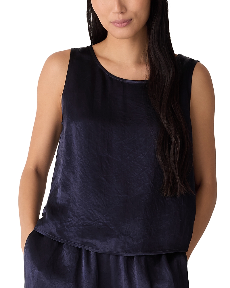 Eileen Fisher Satin Ballet Neck Shell Top