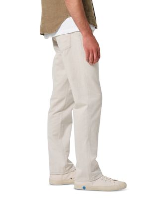 Elijah Relaxed Straight Fit Jeans in Natural Off-White