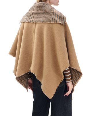 Wendy Reversible Wool Blend Cowl Poncho