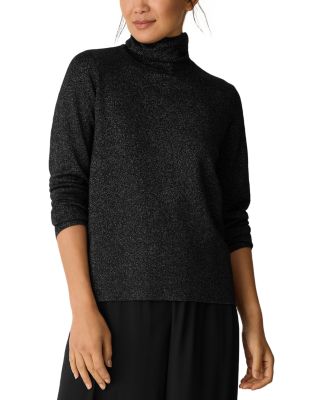 Wool Lurex Turtleneck Sweater