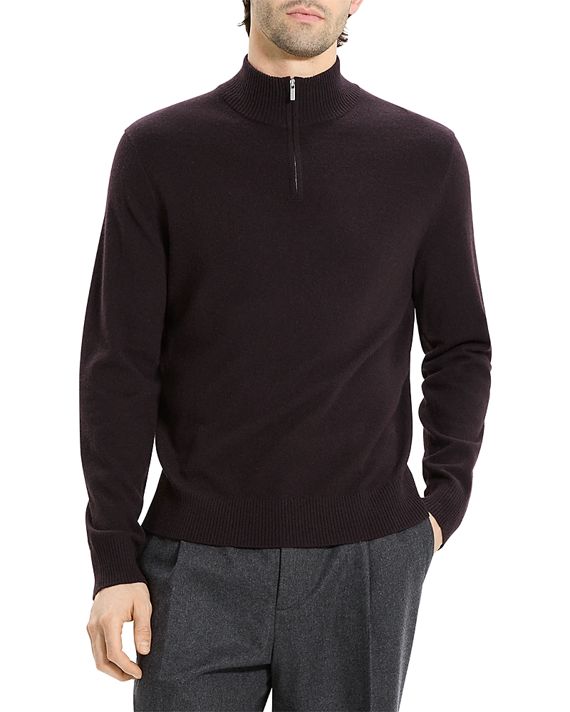 Theory Hilles Cashmere Quarter Zip Sweater