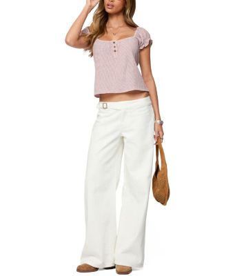  Rhory Pinstripe Babydoll Top