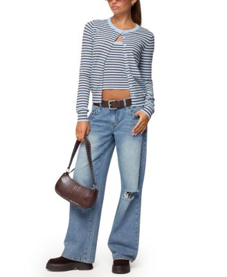  Dutton Distressed Low Rise Light Rinse Wash Jeans