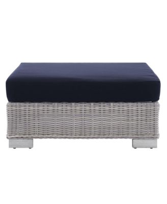  Conway Sunbrella  Outdoor Patio Wicker Rattan Ottoman