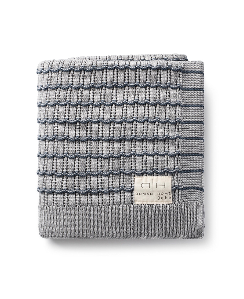 Domani Home Striated Scallop Blanket In Blue