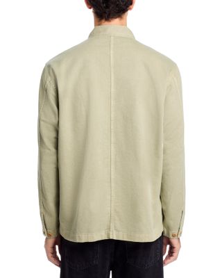 Twill Button Front Shirt Jacket