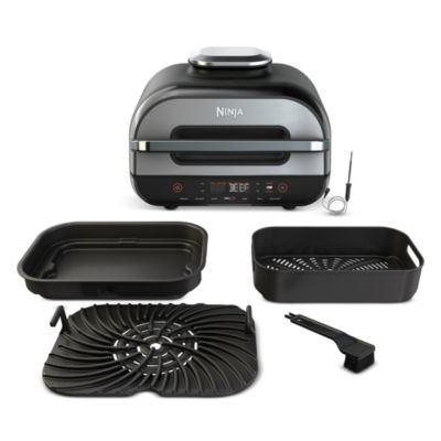 FG551 Foodi Smart XL 6 in 1 Indoor Grill with 4 Quart Air Fryer, Roast, Bake, Dehydrate, Broil, and Smart Cook System