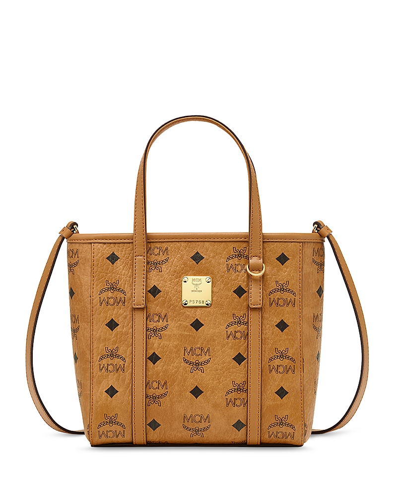 Mcm Toni Mini Visetos Shopper Tote In Brown