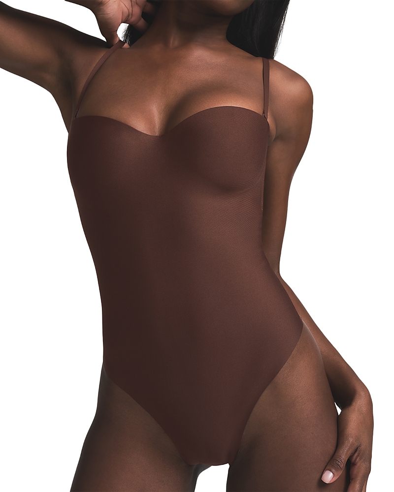 Skims Molded Underwire Bodysuit In Brown
