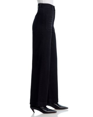 Sailor High Rise Wide Leg Jeans in Black Resin