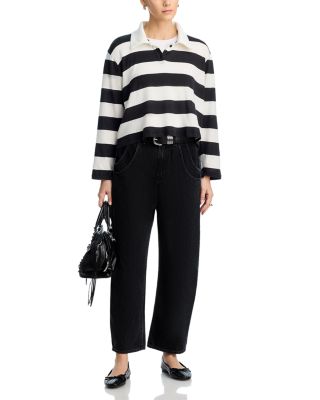 Lenox High Rise Barrel Jeans in Double Stone