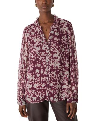Inky Floral Long Sleeve Blouse