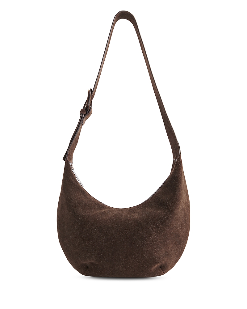 Whistles Sia Curved Suede Crossbody