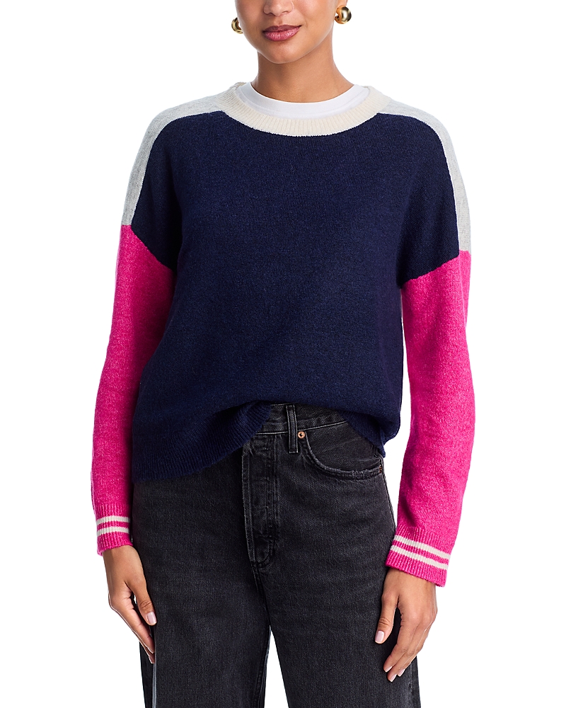 Aqua Colorblock Crewneck Sweatshirt - Exclusive In Multi