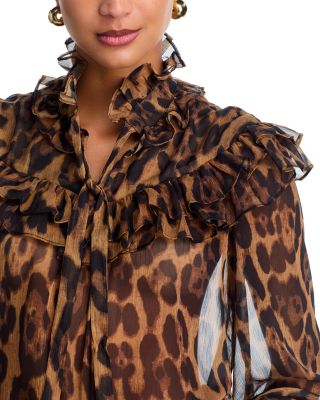 Fiorella Leopard Blouse