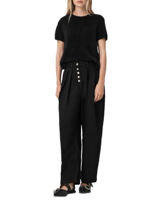 Becca High Rise Denim Trousers in Black