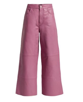  Ruby Leather Wide Leg Jeans