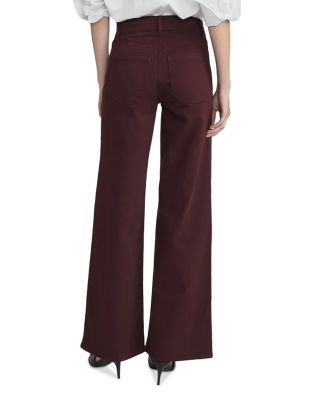 Le Slim High Rise Palazzo Jeans in Cabernet