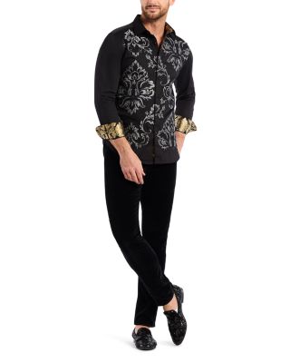 Lion&#39;s Shadow Embroidered Long Sleeve Woven Shirt