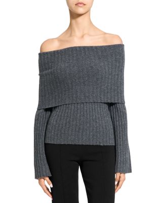 Foldover Off-the-Shoulder Sweater