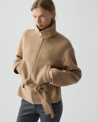 Cropped Wool & Cashmere Anorak Coat