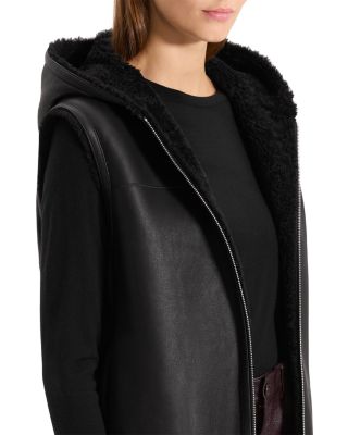 Hooded Shearling Vest
