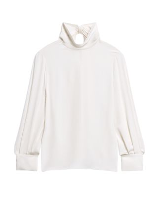 Silk Blouson Sleeve Top
