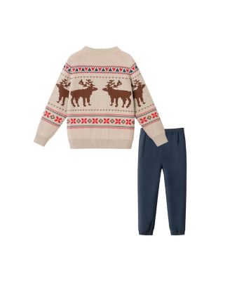  Boys' Winter Moose Sweater and Pant Set - Little Kid, Big Kid