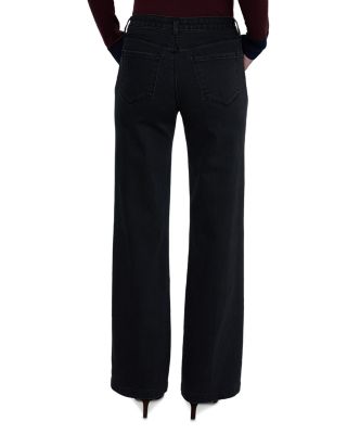 Scottie High Rise Wide Leg Jeans in Washed Black