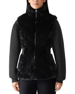 Twiggy Faux Fur Quilted Down Vest