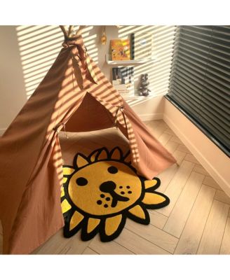 Leeuw Lion Rug, 34.5" x 35.5"