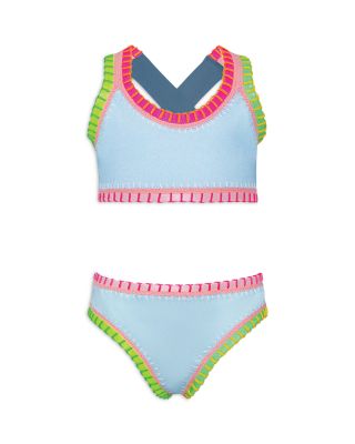Girls' Sporty Rainbow Two Piece Swimsuit - Little Kid, Big Kid