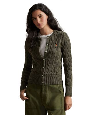 Cotton Cable Knit Cardigan