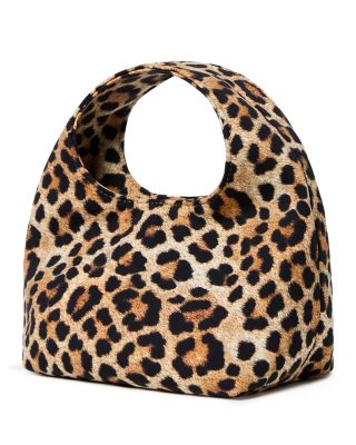 Kenzie Small Leopard Print Bucket Clutch