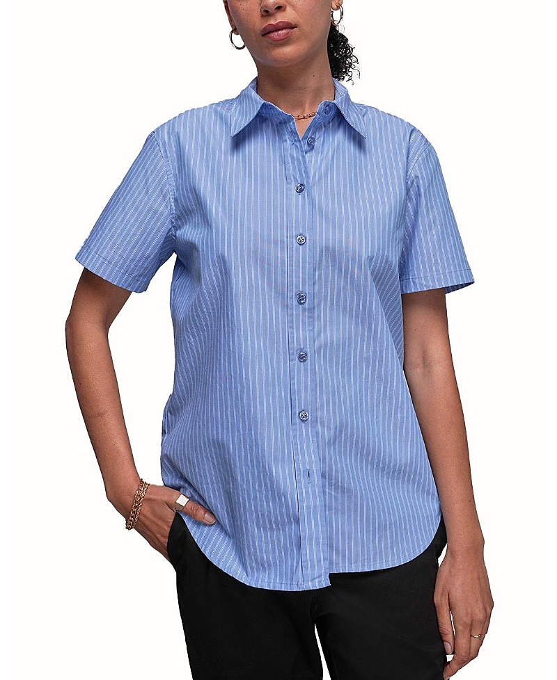 Wildfang The Essential Button Up Shirt In Blue
