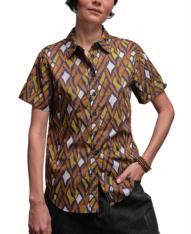 Wildfang The Essential Button Up Shirt In Brown