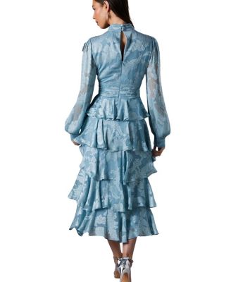 Jacquard Tiered Maxi Dress