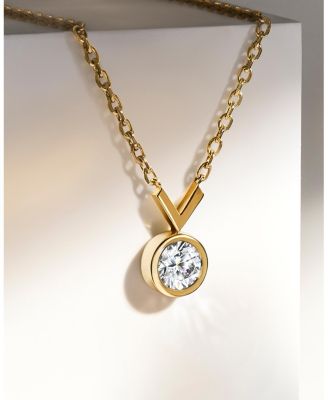  Arrow Necklace in 14K Gold, 0.25ctw Round Brilliant Lab Grown Diamond